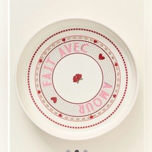 Anthropologie pie bistro tile dish valentines collection Heart Design